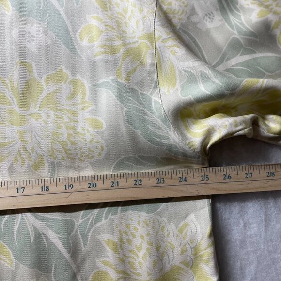 Vintage Tommy Bahama Mens Pale Yellow Floral Silk Hawaiian Button Up Shirt Sz XL - Picture 5 of 6